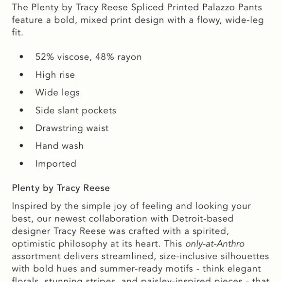 Anthropologie The Plenty Tracy Reese Palazzo Pants - Picture 5 of 12